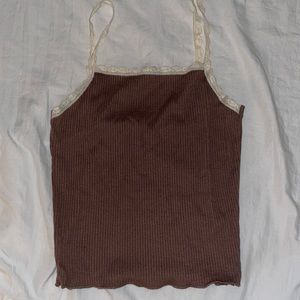 Ribbed/Laced Tank Top